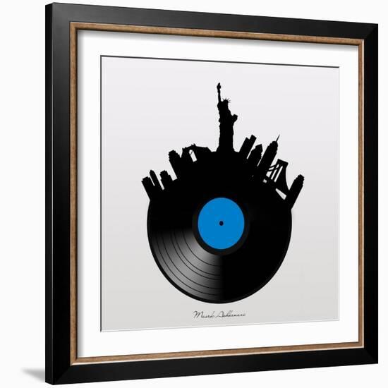 NYC record-Mark Ashkenazi-Framed Giclee Print