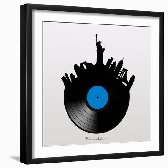 NYC record-Mark Ashkenazi-Framed Giclee Print