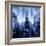 NYC - Reflections in Blue I-Kate Carrigan-Framed Art Print