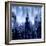 NYC - Reflections in Blue I-Kate Carrigan-Framed Art Print