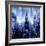 NYC - Reflections in Blue I-Kate Carrigan-Framed Art Print