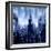NYC - Reflections in Blue I-Kate Carrigan-Framed Art Print