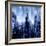 NYC - Reflections in Blue I-Kate Carrigan-Framed Art Print