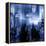 NYC - Reflections in Blue II-Kate Carrigan-Framed Stretched Canvas