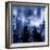 NYC - Reflections in Blue II-Kate Carrigan-Framed Art Print