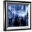 NYC - Reflections in Blue II-Kate Carrigan-Framed Art Print