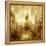 NYC - Reflections in Gold I-Kate Carrigan-Framed Stretched Canvas