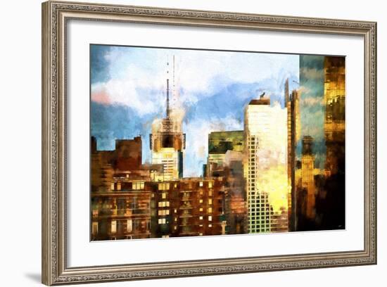 NYC Reflections Sunset-Philippe Hugonnard-Framed Giclee Print