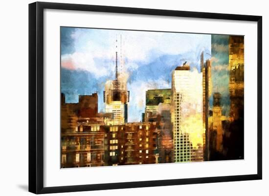 NYC Reflections Sunset-Philippe Hugonnard-Framed Giclee Print