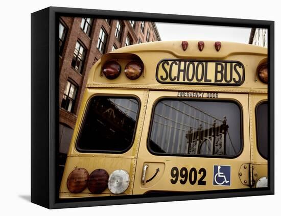 NYC School Bus-Nina Papiorek-Framed Premier Image Canvas