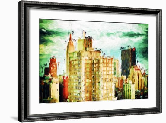 NYC Skygreen - In the Style of Oil Painting-Philippe Hugonnard-Framed Giclee Print