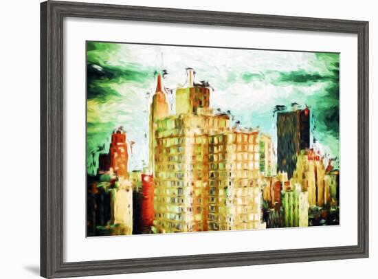 NYC Skygreen - In the Style of Oil Painting-Philippe Hugonnard-Framed Giclee Print