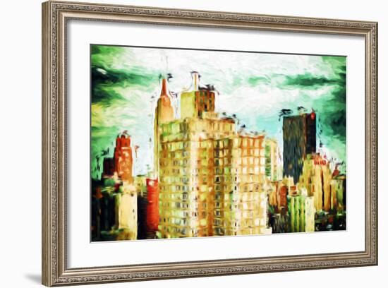 NYC Skygreen - In the Style of Oil Painting-Philippe Hugonnard-Framed Giclee Print