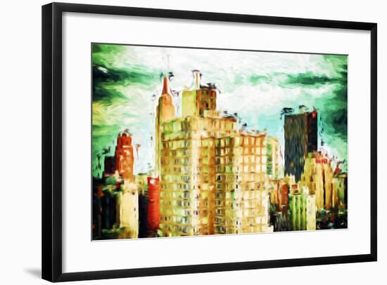 NYC Skygreen - In the Style of Oil Painting-Philippe Hugonnard-Framed Giclee Print