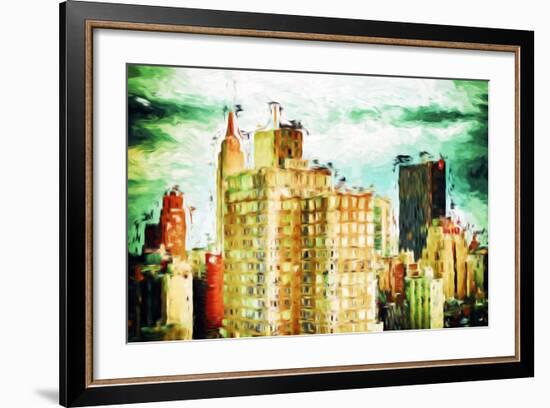 NYC Skygreen - In the Style of Oil Painting-Philippe Hugonnard-Framed Giclee Print