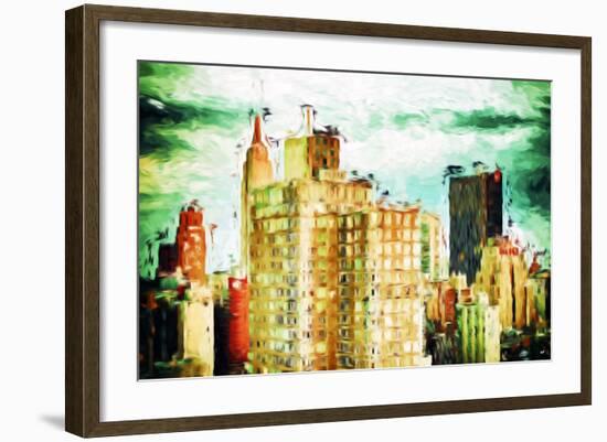 NYC Skygreen - In the Style of Oil Painting-Philippe Hugonnard-Framed Giclee Print