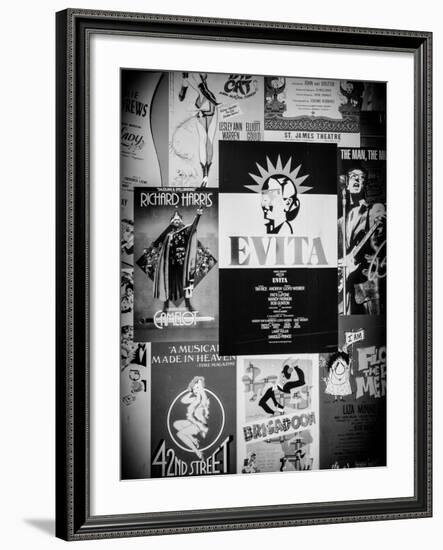 NYC Street Art - Patchwork of Old Posters of Broadway Musicals - Times Square - Manhattan-Philippe Hugonnard-Framed Photographic Print