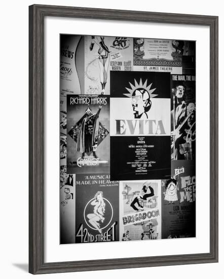 NYC Street Art - Patchwork of Old Posters of Broadway Musicals - Times Square - Manhattan-Philippe Hugonnard-Framed Photographic Print