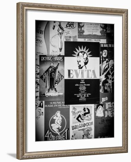 NYC Street Art - Patchwork of Old Posters of Broadway Musicals - Times Square - Manhattan-Philippe Hugonnard-Framed Photographic Print