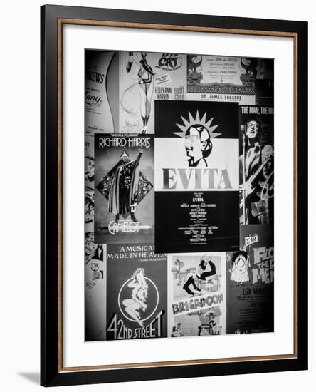 NYC Street Art - Patchwork of Old Posters of Broadway Musicals - Times Square - Manhattan-Philippe Hugonnard-Framed Photographic Print