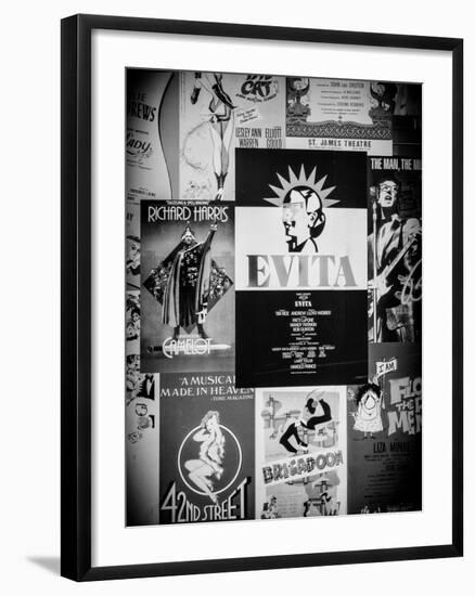 NYC Street Art - Patchwork of Old Posters of Broadway Musicals - Times Square - Manhattan-Philippe Hugonnard-Framed Photographic Print