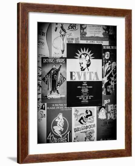 NYC Street Art - Patchwork of Old Posters of Broadway Musicals - Times Square - Manhattan-Philippe Hugonnard-Framed Photographic Print