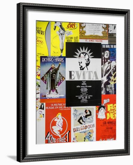 NYC Street Art - Patchwork of Old Posters of Broadway Musicals - Times Square - Manhattan-Philippe Hugonnard-Framed Photographic Print