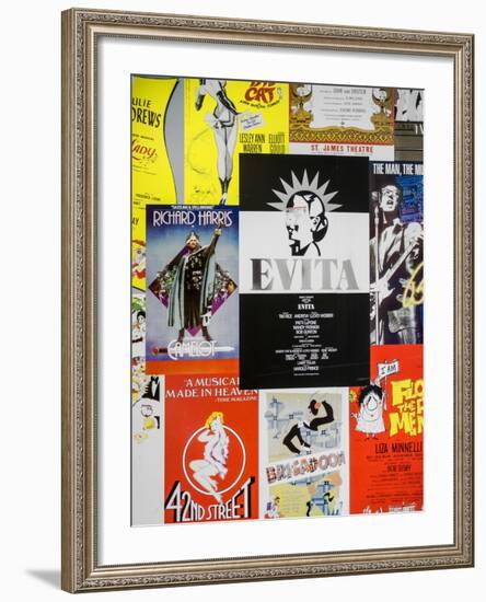 NYC Street Art - Patchwork of Old Posters of Broadway Musicals - Times Square - Manhattan-Philippe Hugonnard-Framed Photographic Print