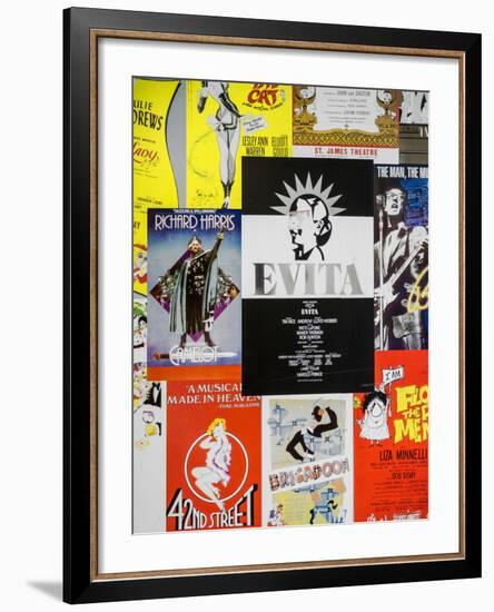 NYC Street Art - Patchwork of Old Posters of Broadway Musicals - Times Square - Manhattan-Philippe Hugonnard-Framed Photographic Print