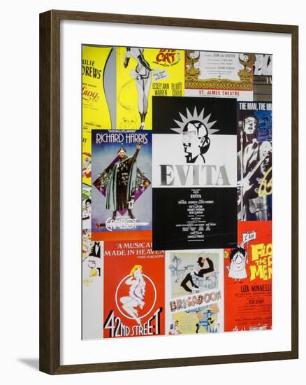 NYC Street Art - Patchwork of Old Posters of Broadway Musicals - Times Square - Manhattan-Philippe Hugonnard-Framed Photographic Print