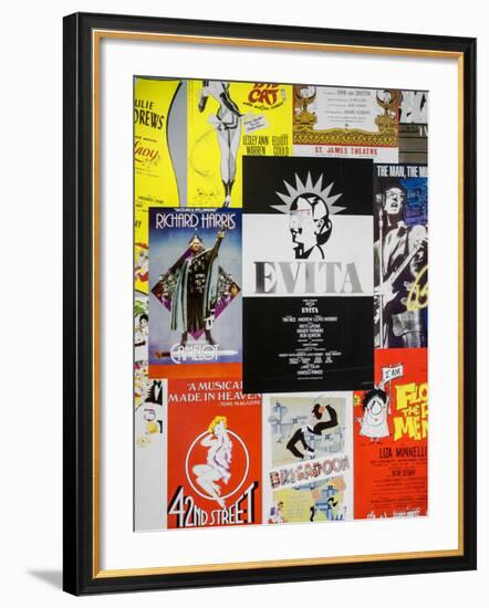 NYC Street Art - Patchwork of Old Posters of Broadway Musicals - Times Square - Manhattan-Philippe Hugonnard-Framed Photographic Print