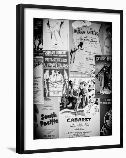 NYC Street Art - Patchwork of Old Posters of Broadway Musicals - Times Square - Manhattan-Philippe Hugonnard-Framed Photographic Print