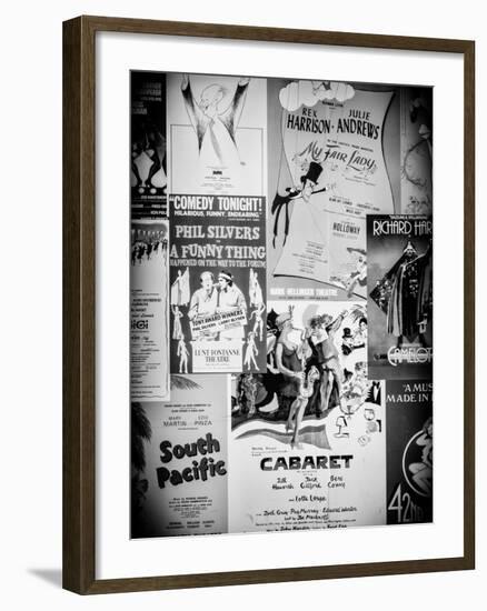 NYC Street Art - Patchwork of Old Posters of Broadway Musicals - Times Square - Manhattan-Philippe Hugonnard-Framed Photographic Print