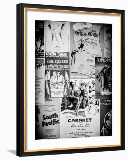 NYC Street Art - Patchwork of Old Posters of Broadway Musicals - Times Square - Manhattan-Philippe Hugonnard-Framed Photographic Print