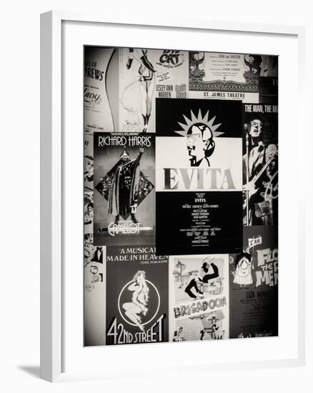 NYC Street Art - Patchwork of Old Posters of Broadway Musicals - Times Square - Manhattan-Philippe Hugonnard-Framed Photographic Print