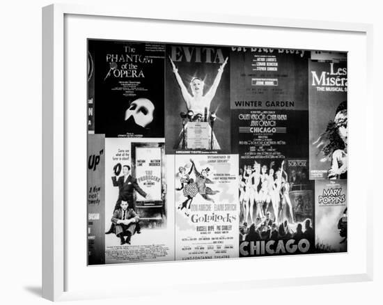 NYC Street Art - Patchwork of Old Posters of Broadway Musicals - Times Square - Manhattan-Philippe Hugonnard-Framed Photographic Print