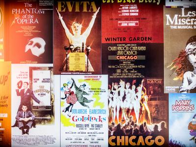 Nyc Street Art Patchwork Of Old Posters Of Broadway Musicals Times Square Manhattan Photographic Print By Philippe Hugonnard Art Com