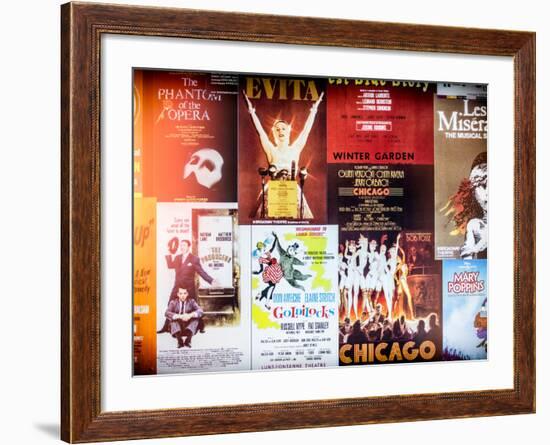 NYC Street Art - Patchwork of Old Posters of Broadway Musicals - Times Square - Manhattan-Philippe Hugonnard-Framed Photographic Print