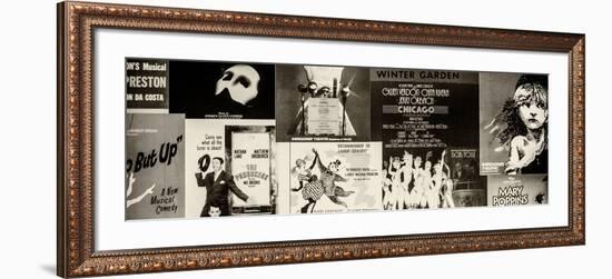 NYC Street Art - Patchwork of Old Posters of Broadway Musicals - Times Square - Manhattan-Philippe Hugonnard-Framed Photographic Print