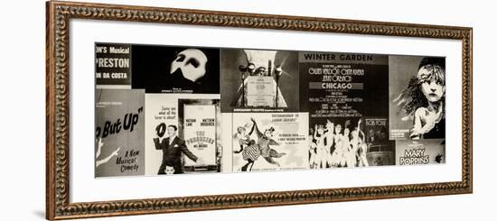 NYC Street Art - Patchwork of Old Posters of Broadway Musicals - Times Square - Manhattan-Philippe Hugonnard-Framed Photographic Print