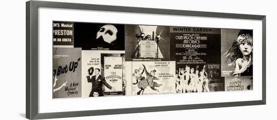 NYC Street Art - Patchwork of Old Posters of Broadway Musicals - Times Square - Manhattan-Philippe Hugonnard-Framed Photographic Print