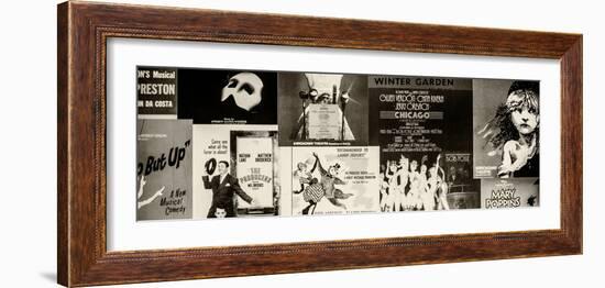 NYC Street Art - Patchwork of Old Posters of Broadway Musicals - Times Square - Manhattan-Philippe Hugonnard-Framed Photographic Print