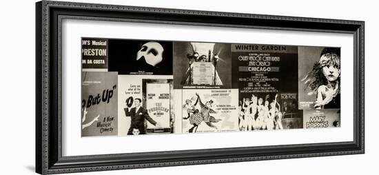 NYC Street Art - Patchwork of Old Posters of Broadway Musicals - Times Square - Manhattan-Philippe Hugonnard-Framed Photographic Print