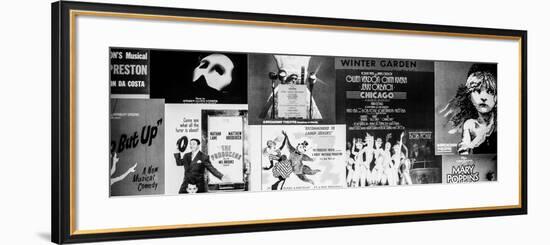 NYC Street Art - Patchwork of Old Posters of Broadway Musicals - Times Square - Manhattan-Philippe Hugonnard-Framed Photographic Print