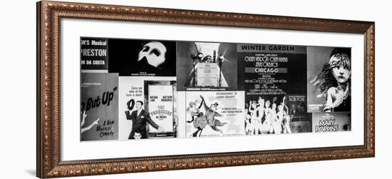 NYC Street Art - Patchwork of Old Posters of Broadway Musicals - Times Square - Manhattan-Philippe Hugonnard-Framed Photographic Print