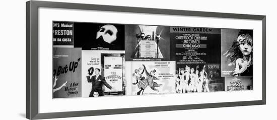 NYC Street Art - Patchwork of Old Posters of Broadway Musicals - Times Square - Manhattan-Philippe Hugonnard-Framed Photographic Print