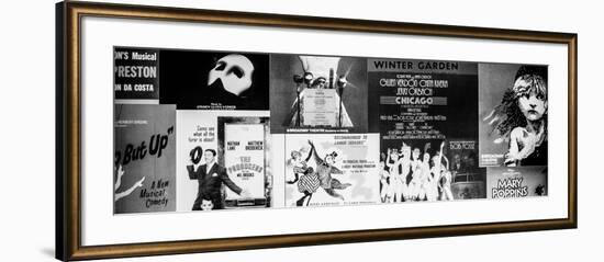 NYC Street Art - Patchwork of Old Posters of Broadway Musicals - Times Square - Manhattan-Philippe Hugonnard-Framed Photographic Print