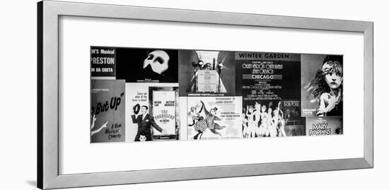 NYC Street Art - Patchwork of Old Posters of Broadway Musicals - Times Square - Manhattan-Philippe Hugonnard-Framed Photographic Print