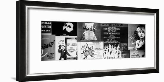 NYC Street Art - Patchwork of Old Posters of Broadway Musicals - Times Square - Manhattan-Philippe Hugonnard-Framed Photographic Print