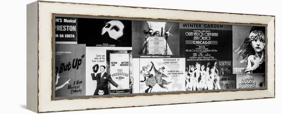 NYC Street Art - Patchwork of Old Posters of Broadway Musicals - Times Square - Manhattan-Philippe Hugonnard-Framed Premier Image Canvas